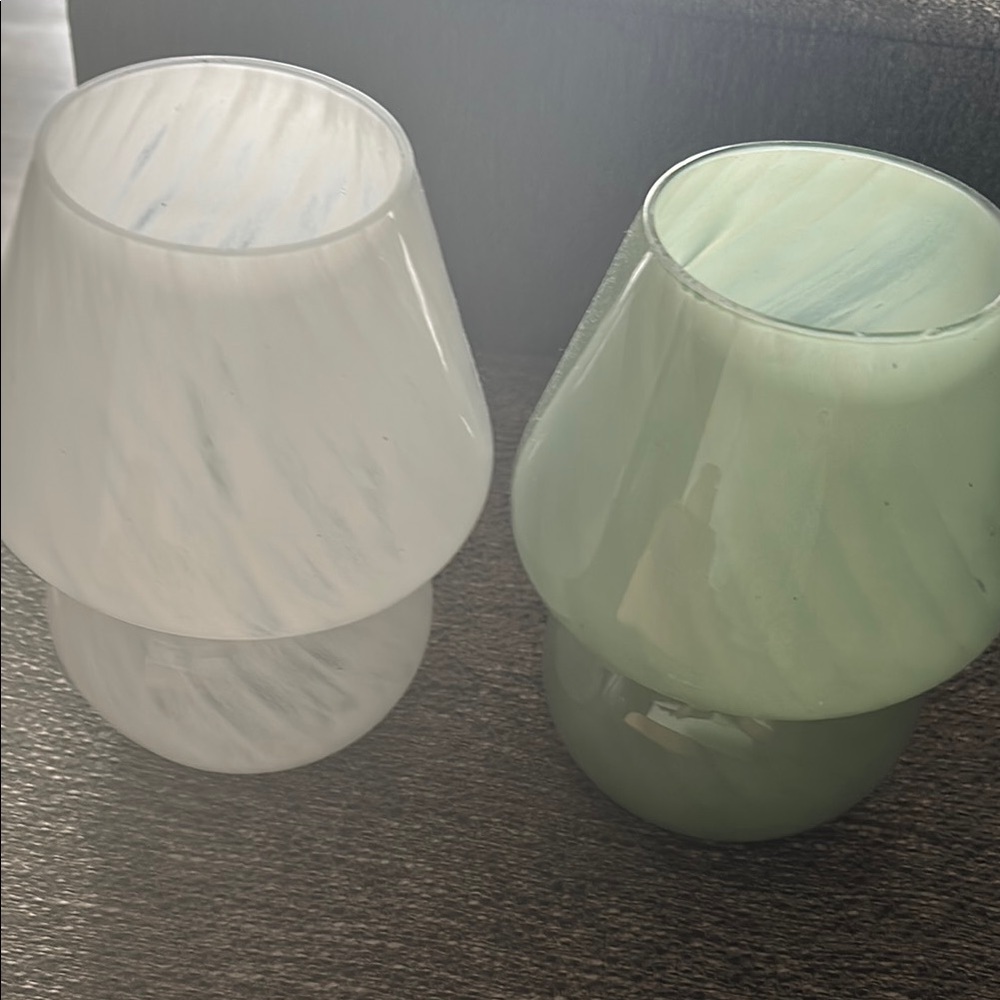 Mushrooms glass lamps